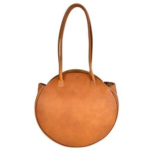 ARE Studio Brown Leather Large Circle Shoulder Bag